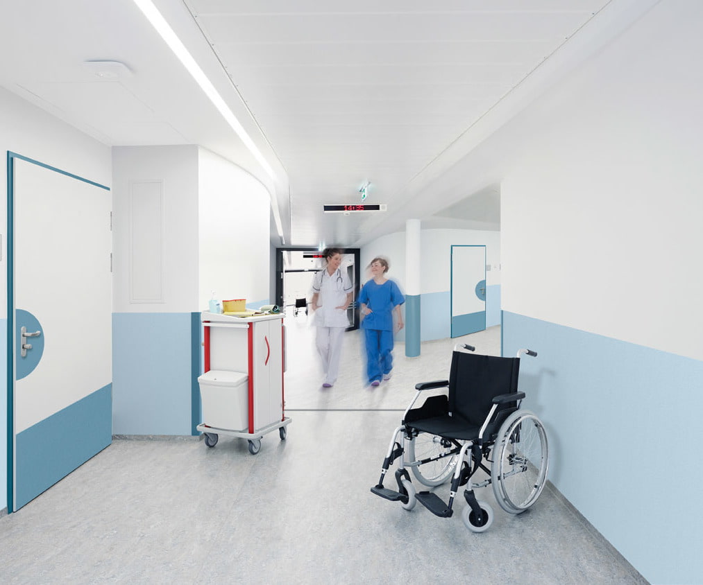 ACROVYN Platten Glatt Platten sind besonders steriler Wandschutz